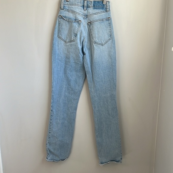 Abercrombie & Fitch The 90s Straight Ultra High Rise Split Hem Jeans SZ 24 / 00 - Picture 7 of 7